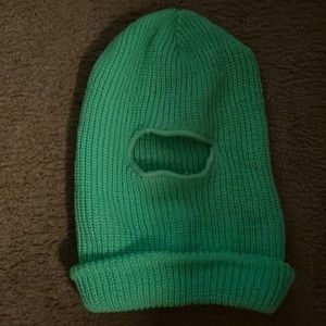Green ski mask